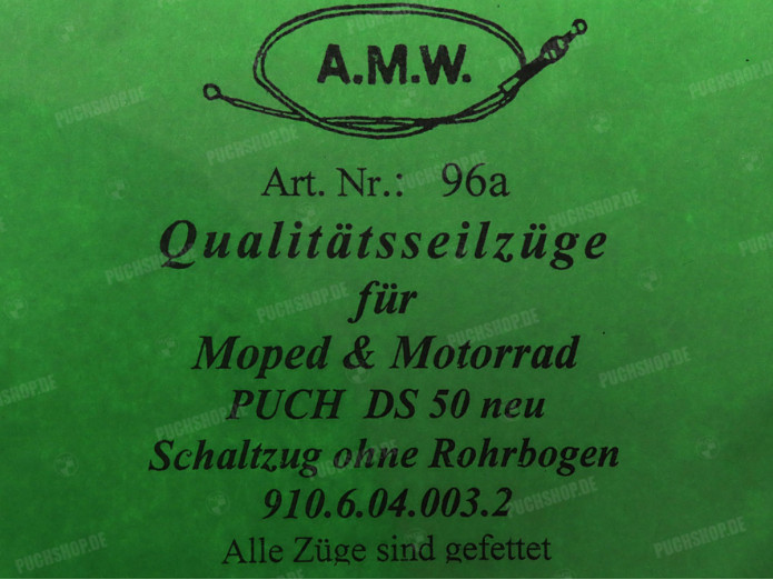 Bowdenzug Puch DS50 / DS50D schaltzug A.M.W. 